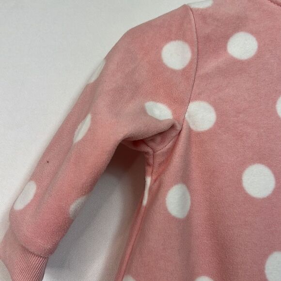 Carter’s Pink and White Fleece Sleep Sack 3-6 months EUC Bunny - Picture 9 of 12